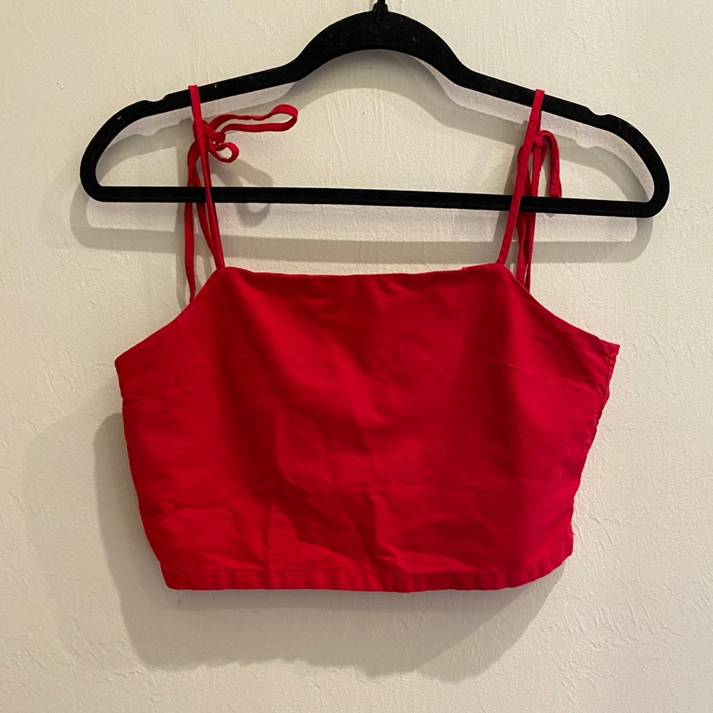 Worn Once! Pacsun John Galt Tie-Shoulder Crop Tank
